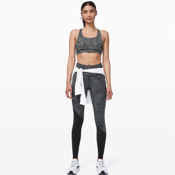 Lululemon Speed Wunder Tight *Asym Free Spirit Ice Grey Black / Black - Picture 4 of 12